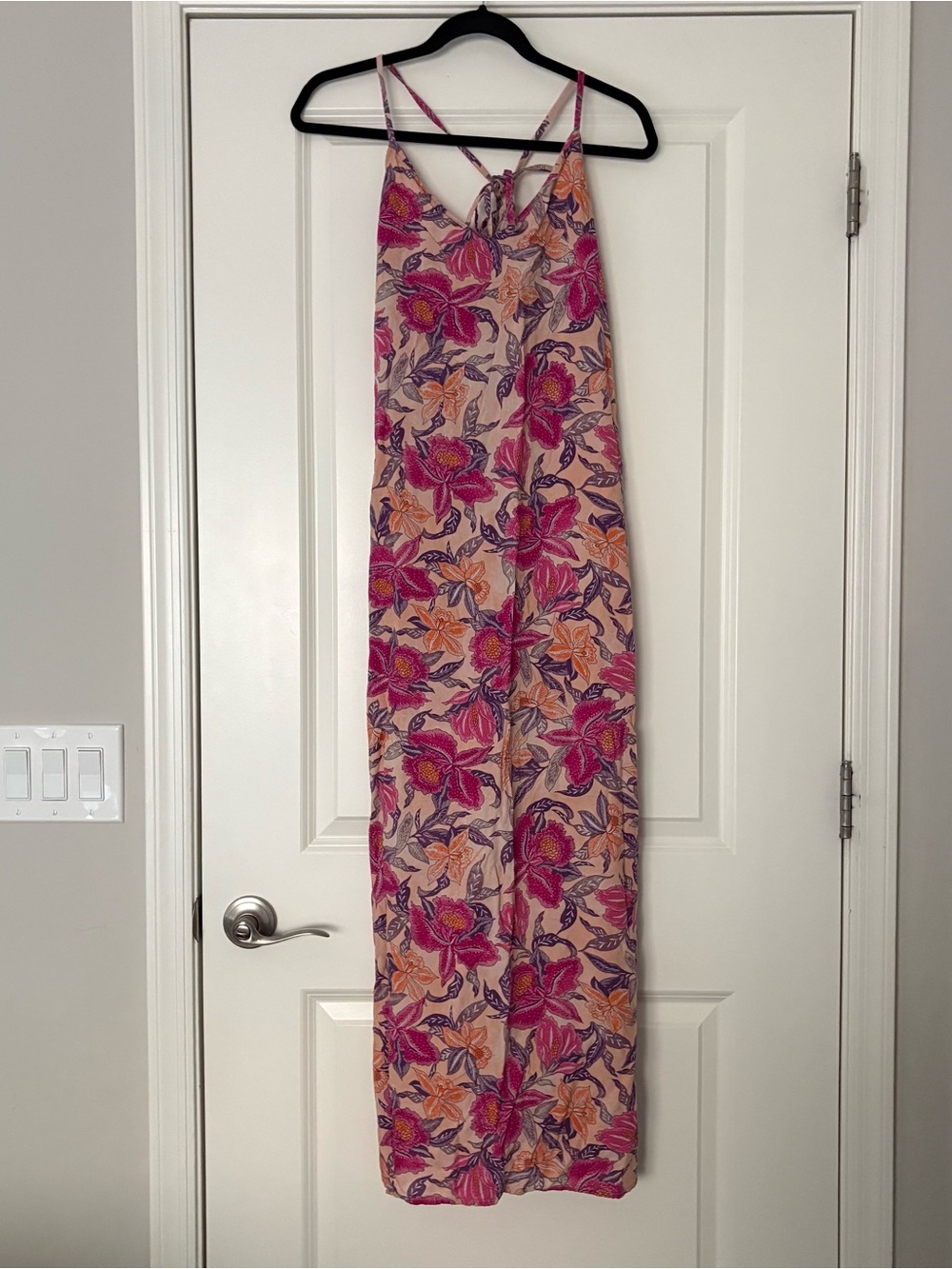 Old Navy Women’s Pink Floral Slip Sleeveless Midi Dress - Picture 3 of 9